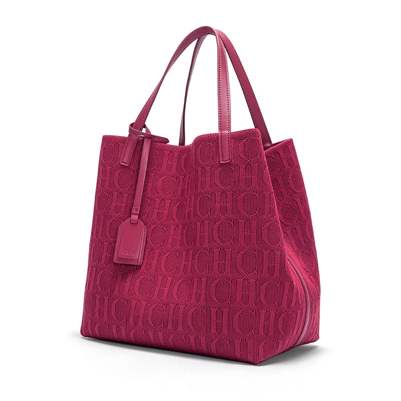 Cotton Bucket Shoulder Handbag