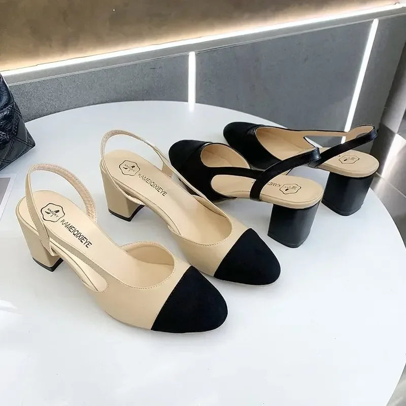 Square Mid Heel Summer Sandals