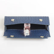 Viviane Ostrich PU Tote - Elegant Multi-Compartment Handbag