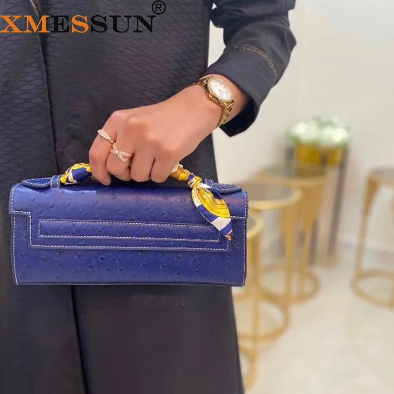 Ostrich Textured Multi-Compartment Tote