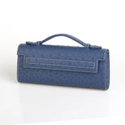 Viviane Ostrich PU Tote - Elegant Multi-Compartment Handbag